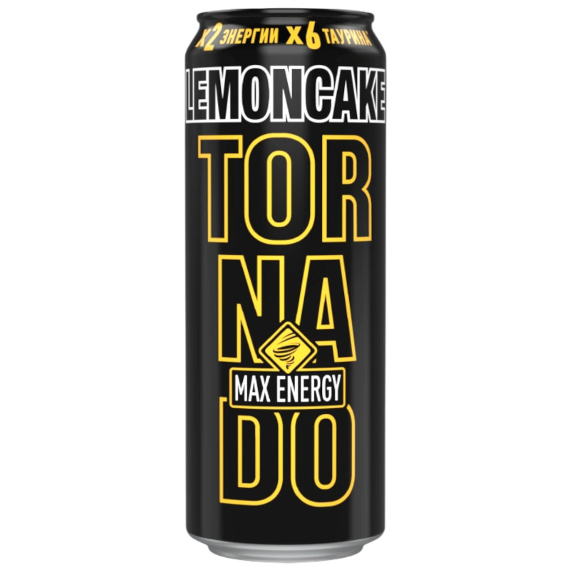 Изображение товара Напиток энергетический Tornado Max Energy Lemoncake газированный, 450мл