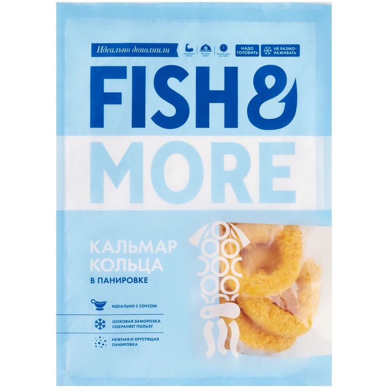 Изображение товара Кольца кальмара Fish & More в панировке обжаренные - 500г