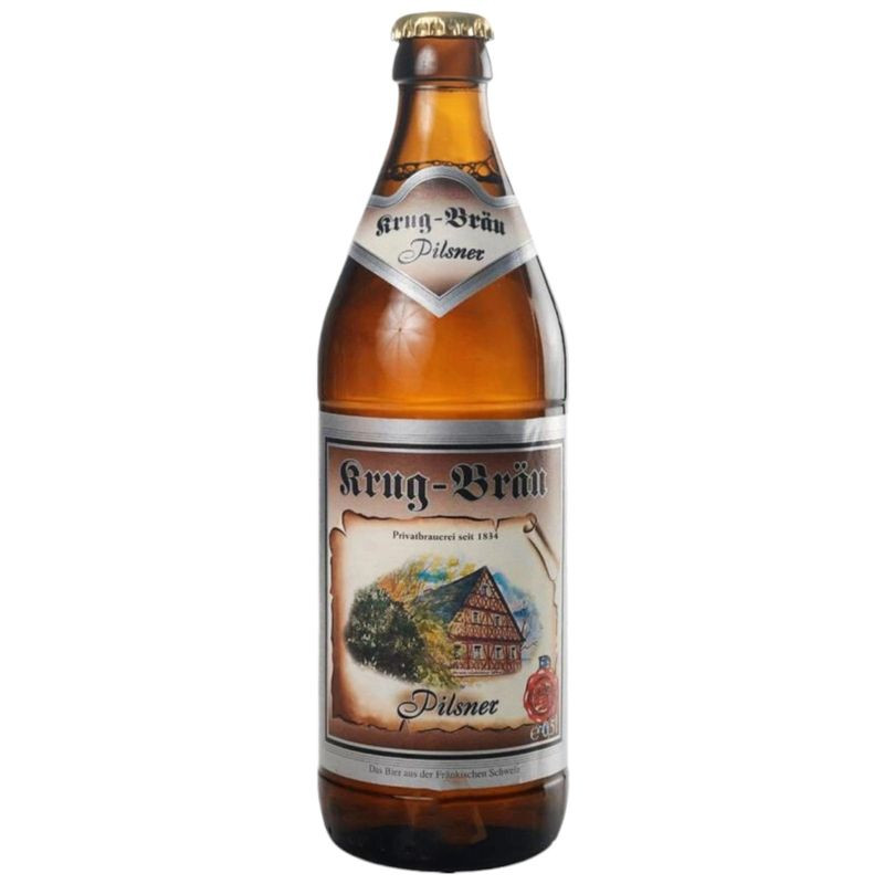 Изображение товара Пиво Krug Brau Breitenlesauer Pilsener 500 мл фильтрованное пастеризованное ветлое солодовое