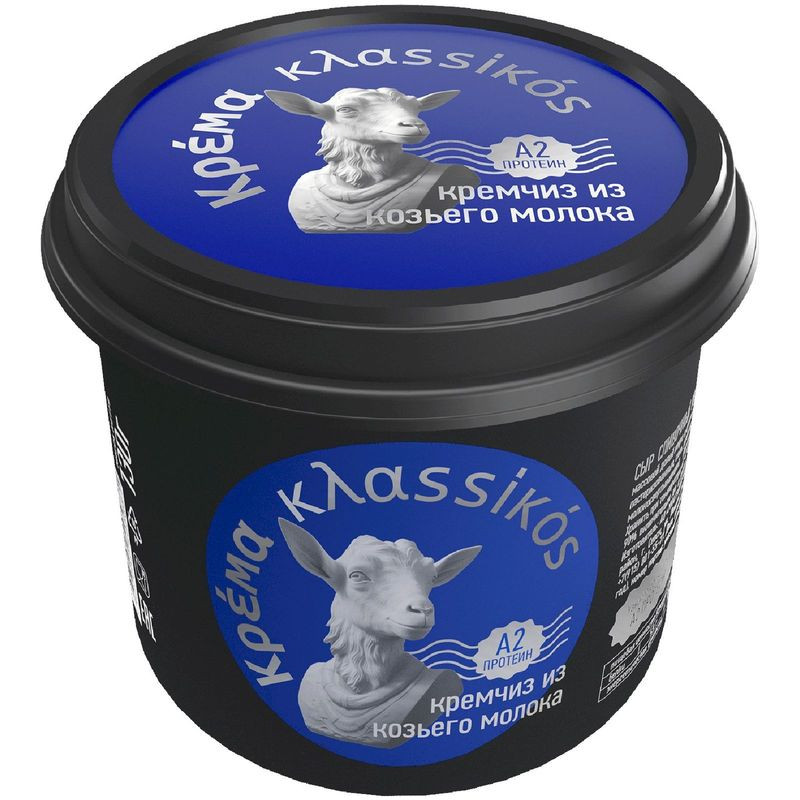 Изображение товара Кремчиз сливочный козий 70% Klassikos, 130 г, сыр в ванночке