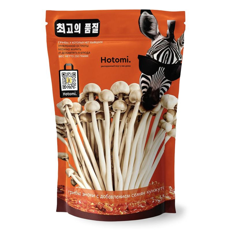 Изображение товара Грибы Hotomi эноки с кунжутом 250г - полезная закуска