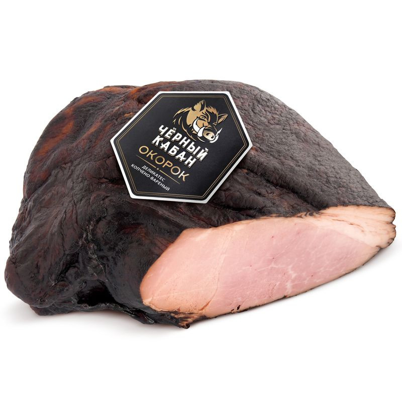 Изображение товара Копчёно-варёный окорок Чёрный Кабан от Клинский МК 250 г