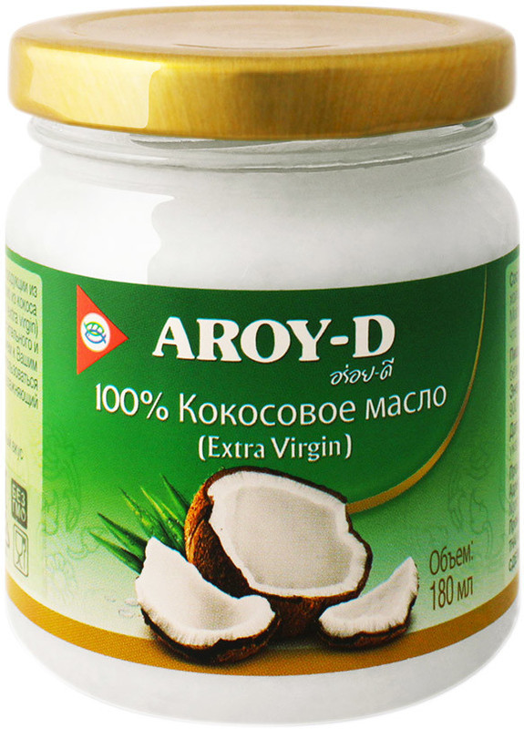 Изображение товара Масло кокосовое Aroy-D Extra Virgin 180 мл натуральное нерафинированное