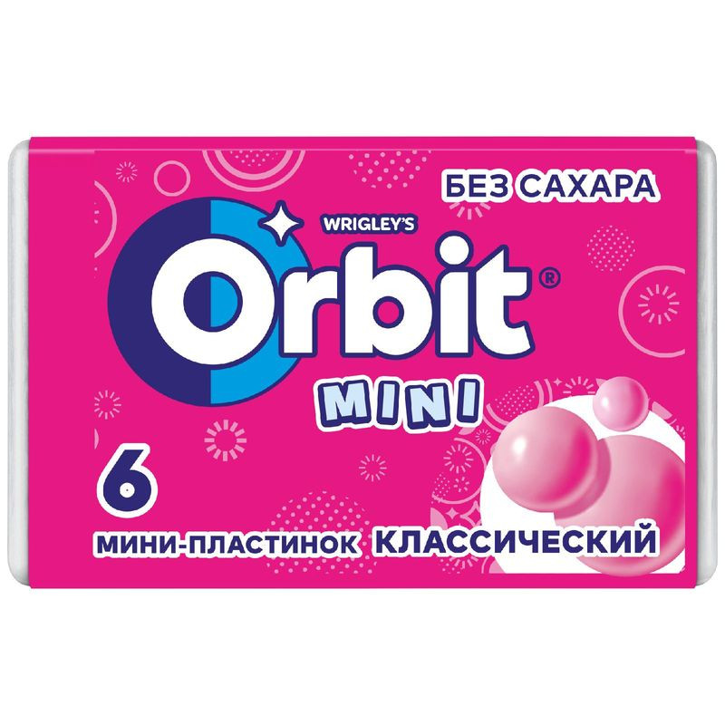 Изображение товара Жевательная резинка Orbit Классический без сахара, 10.2г