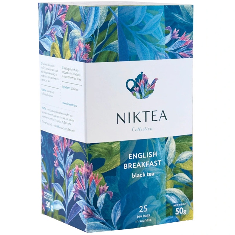 Изображение товара Чай Niktea Английский Завтрак черный байховый высший сорт, 25х2г