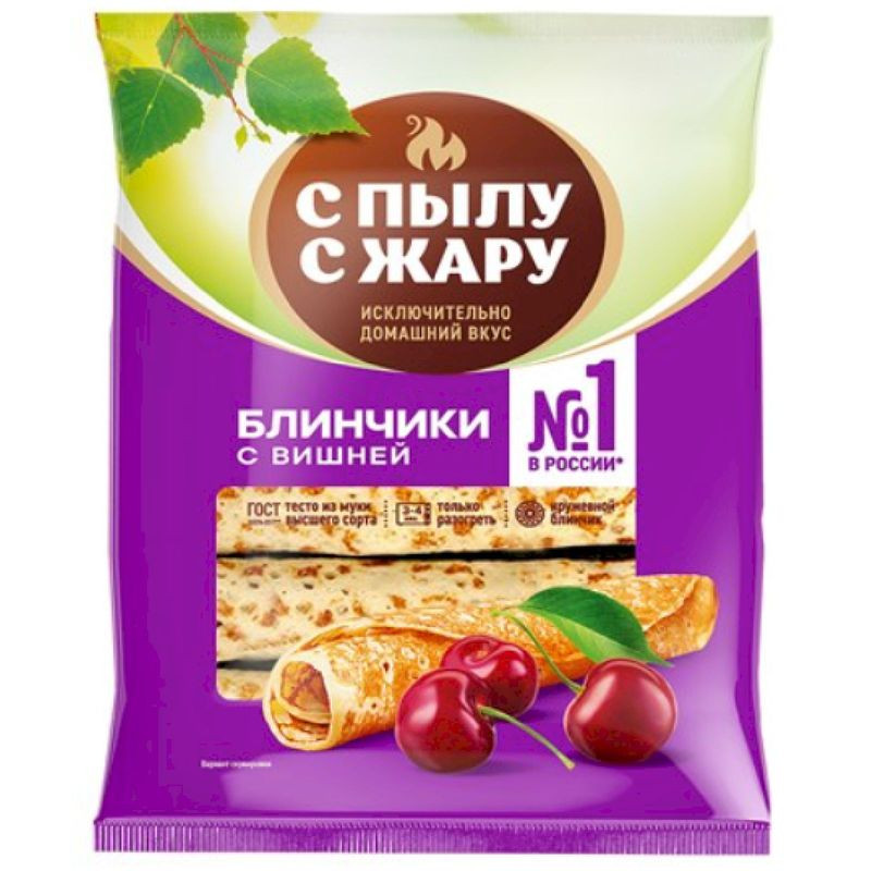 Изображение товара Блины С Пылу с Жару с вишней 360г вкусный десерт для завтрака