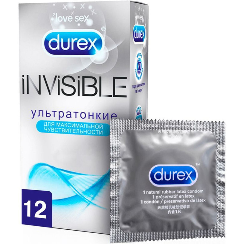 Изображение товара Презервативы Durex Invisible, 12шт