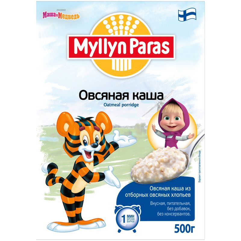 Изображение товара Овсяная каша Myllyn Paras, 500г - полезный завтрак