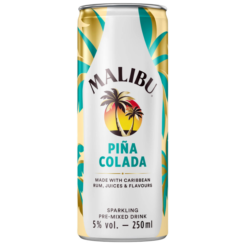 Изображение товара Напиток слабоалкогольный Malibu Pina Colada, 250мл