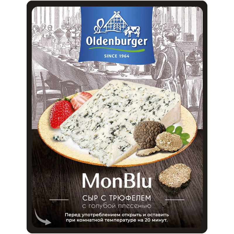 Изображение товара Сыр с голубой плесенью и трюфелями 60% 100г MonBlu