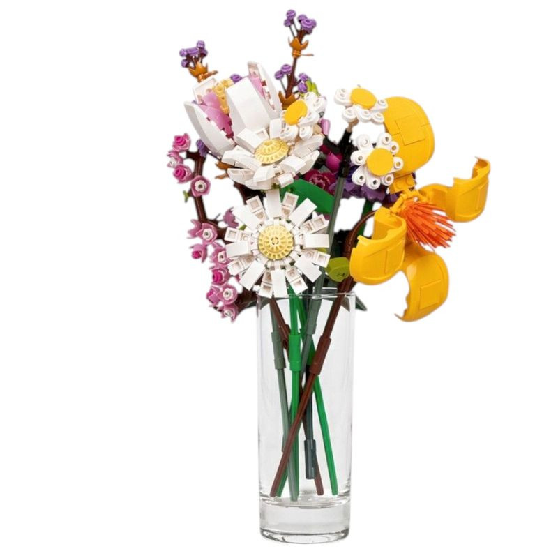 Изображение товара Конструктор 1Toy Букет цветов в ассортименте для творчества детей