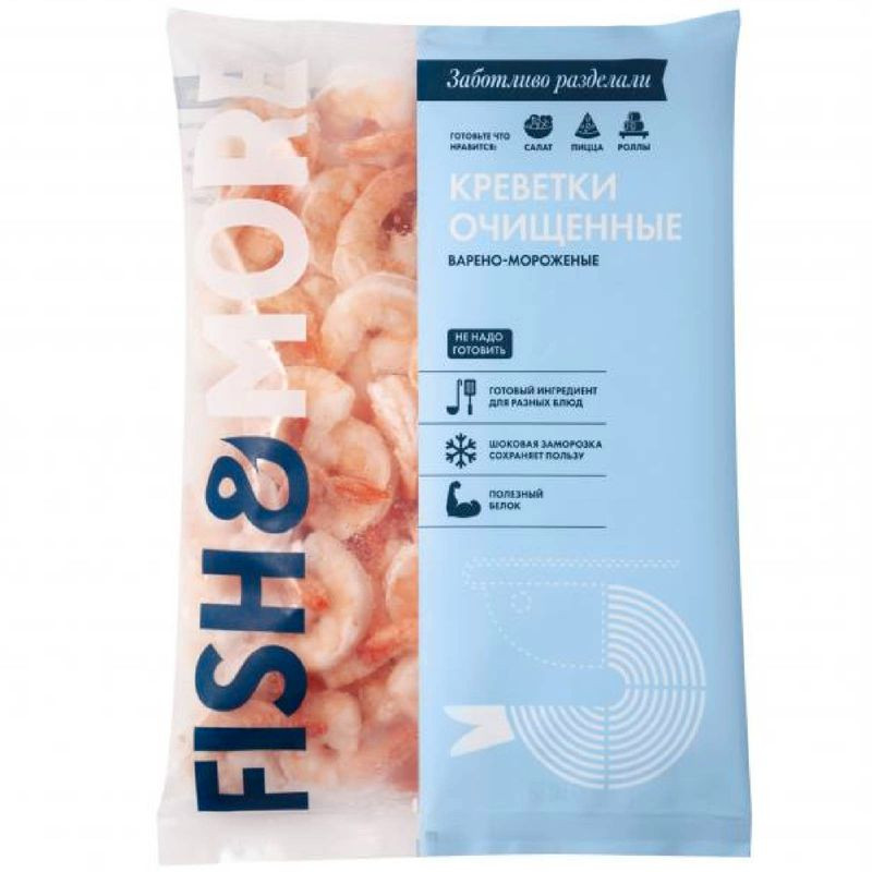Изображение товара Креветки королевские очищенные Fish & More 860 г