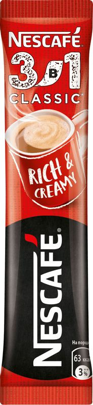 Изображение товара Напиток кофейный Nescafé 3в1 классик растворимый 14.5г