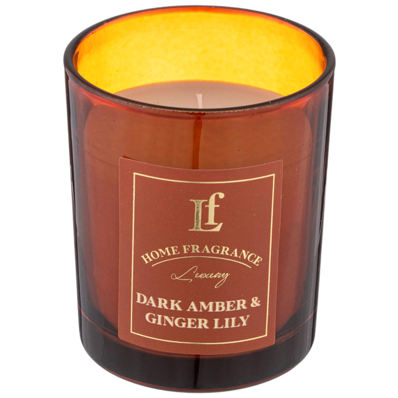 Изображение товара Свеча Lefard  Dark Amber&Ginger Lily ароматизированная в стакане, 6х7.5см