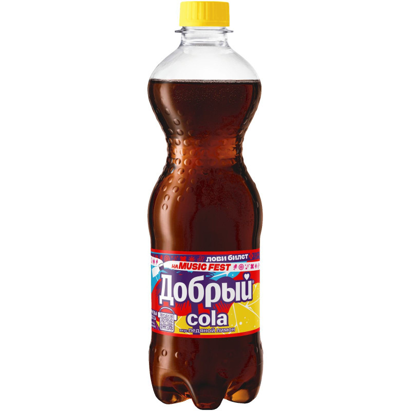Изображение товара Напиток газированный Добрый Cola ледяной лимон, 500мл