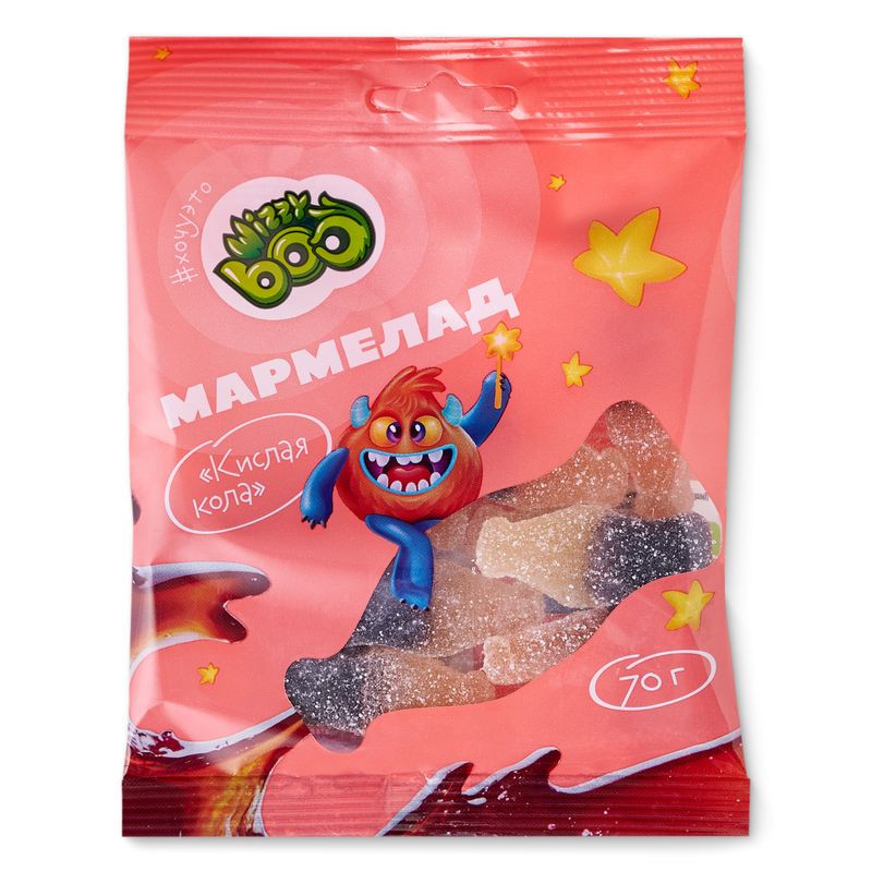 Изображение товара Мармелад Wizzy Boo кислая кола фигурный жевательный, 70г