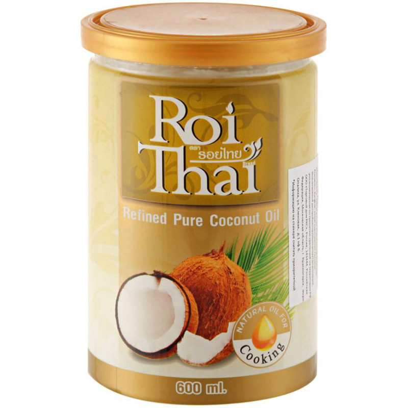 Изображение товара Кокосовое рафинированное масло Roi Thai 600 мл — универсальный продукт для кухни и красоты