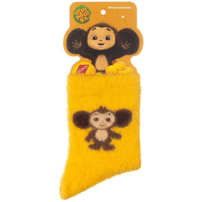 Изображение товара Удлинённые носки Oemen пушистые с принтом 29-31 см р45-47