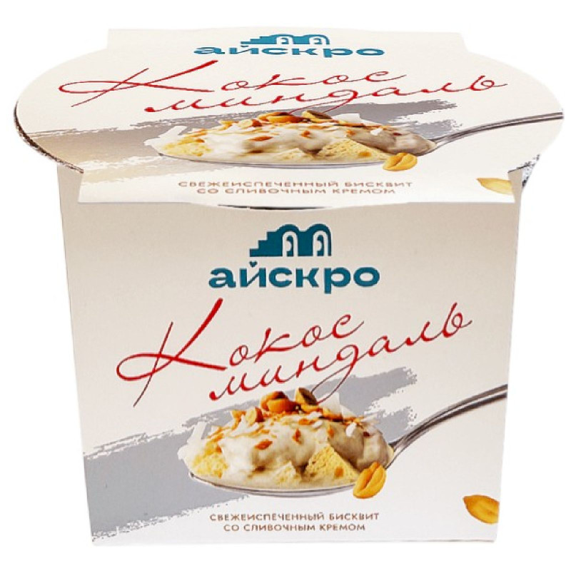 Изображение товара Десерт Айскро Бисквит-Кокос-Миндаль, 150г