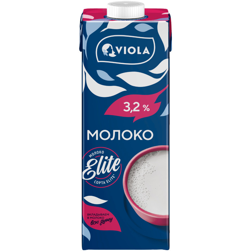 Изображение товара Молоко Viola питьевое ультрапастеризованное 3.2%, 973мл