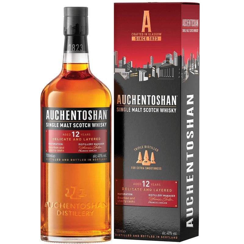 Изображение товара Виски Auchentoshan 12 Years Old 40% 700мл в подарочной упаковке