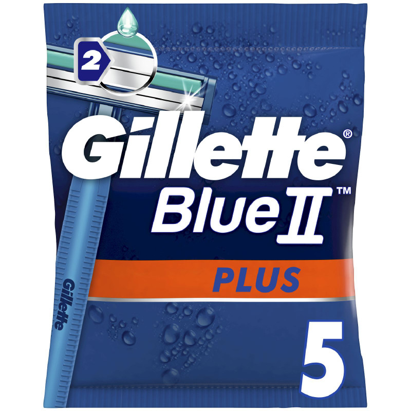 Изображение товара Бритва Gillette Blue II Plus одноразовая 5шт - надежность и комфорт