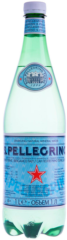 Изображение товара Вода S.Pellegrino минеральная природная питьевая лечебно-столовая газированная, 1л