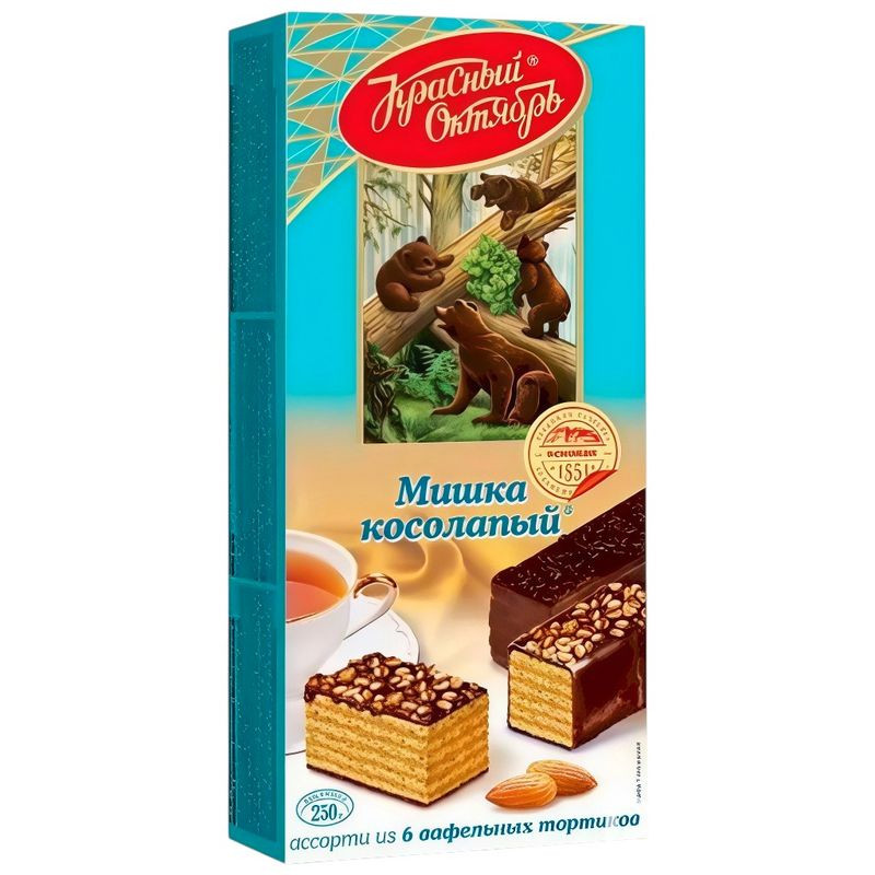 Изображение товара Торт Красный Октябрь Мишка косолапый 220 г вкусное кондитерское изделие Россия