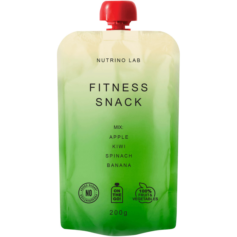 Изображение товара Пюре Nutrino Lab Fitness mix фруктовое яблоко киви шпинат и банан, 200г