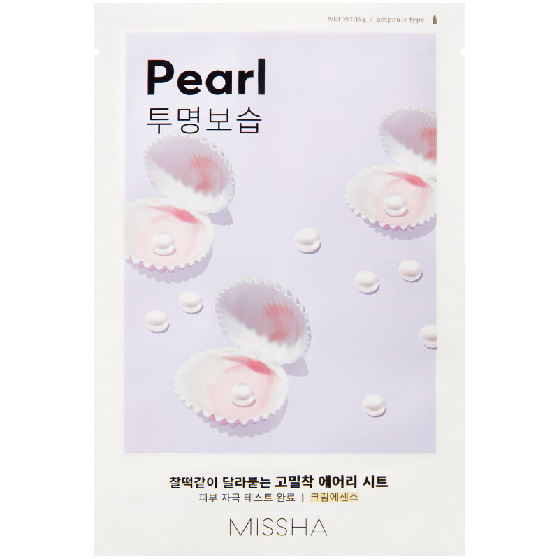 Изображение товара Маска для лица Missha Airy Fit Sheet Mask Pearl с экстрактом жемчуга, 19г