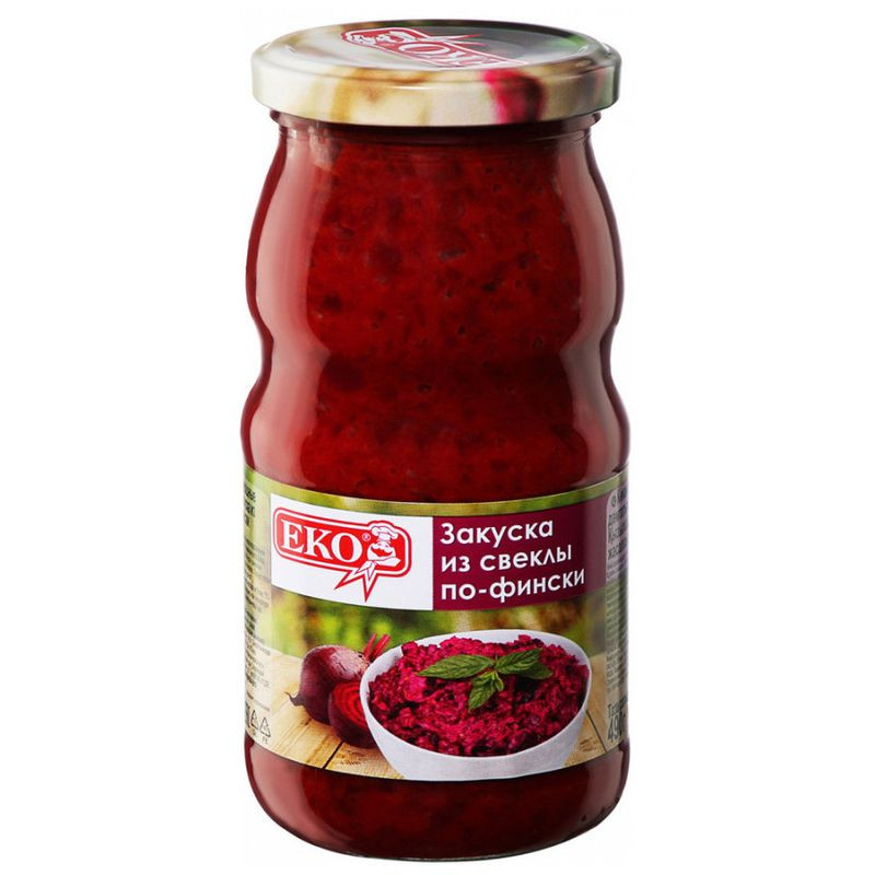 Изображение товара Закуска Eko по-фински из свёклы 490г натуральное в маринаде