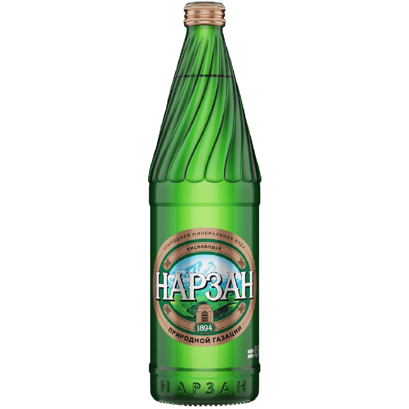 Изображение товара Вода Нарзан минеральная лечебно-столовая газированная, 500мл