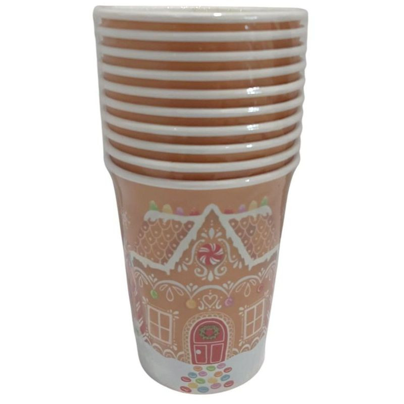 Изображение товара Одноразовые бумажные стаканы 10 шт для холодных и горячих напитков