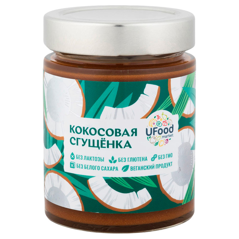 Изображение товара Сгущёнка кокосовая Ufood Market, 250 г - Веганский продукт
