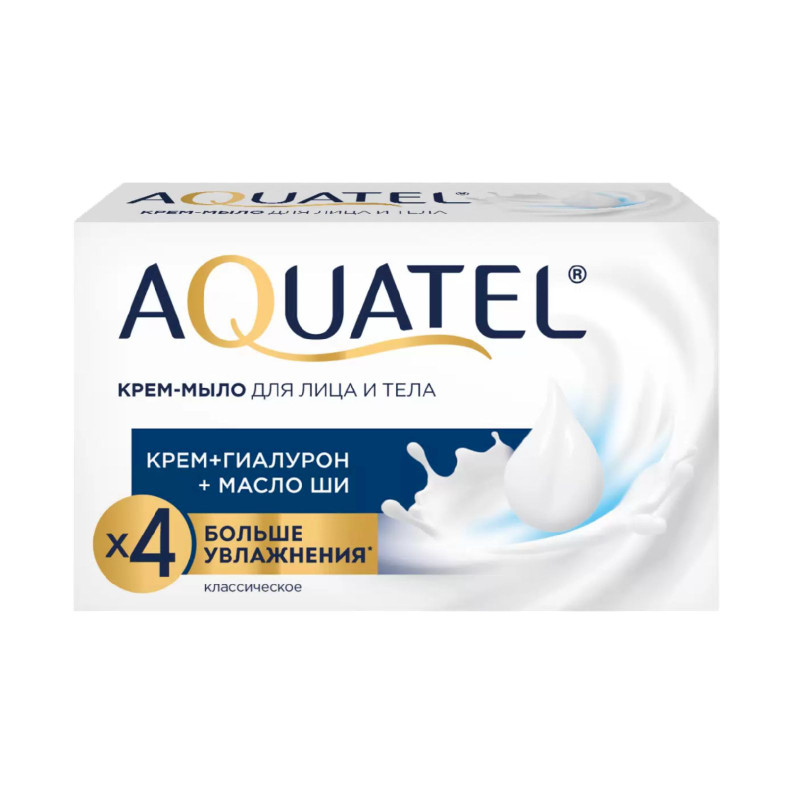 Изображение товара Крем-мыло Aquatel с маслом ши туалетное, 90г