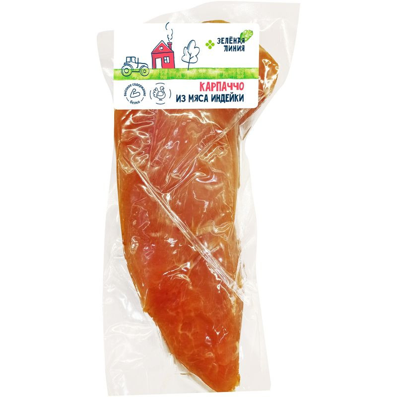 Изображение товара Карпаччо По-Домашнему из мяса индейки сырокопченое Зелёная Линия