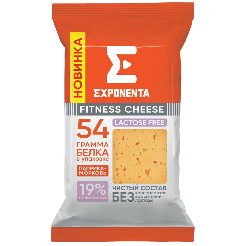 Изображение товара Сыр Exponenta Фитнес Чиз с паприкой и морковью 35%, 180г