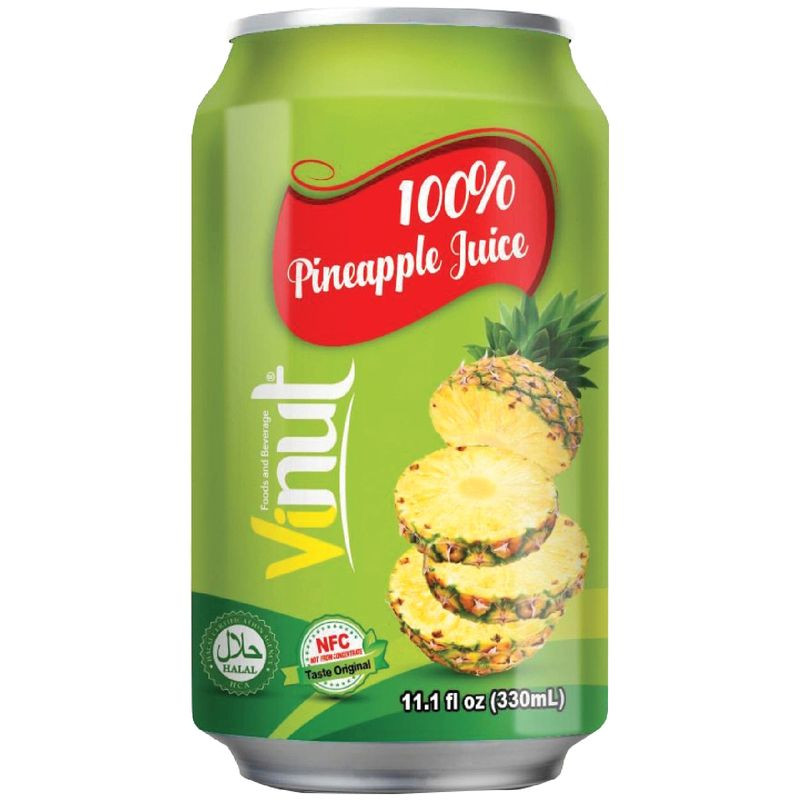 Изображение товара Vinut натуральный ананасовый сок 100%, 330мл без добавок