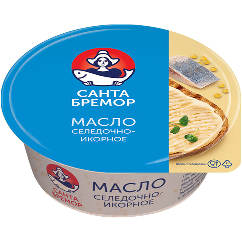 Изображение товара Масло селёдочно-икорное Санта Бремор Бутербродное, 100г
