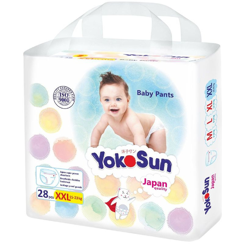 Изображение товара Подгузники-трусики Yokosun XXL для детей, 28 шт.