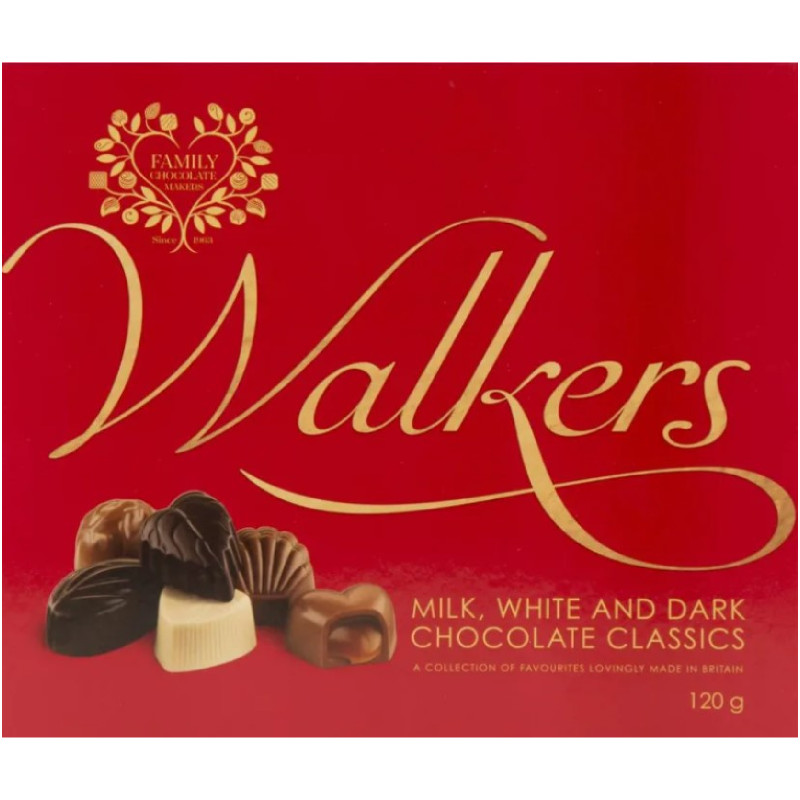 Изображение товара Набор конфет Walkers шоколадных Milk White and Dark Classics 120г