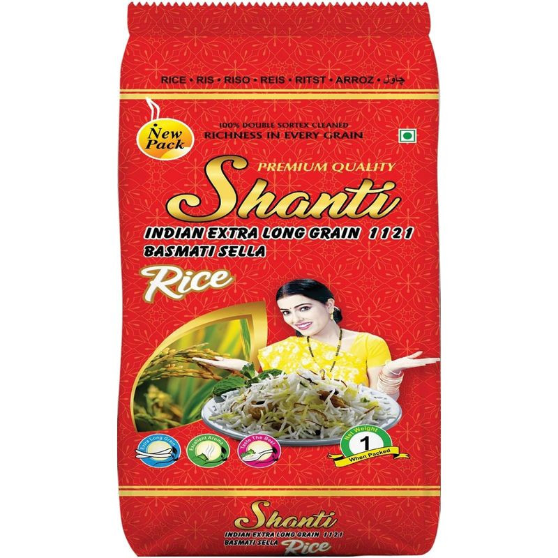 Изображение товара Рис Селла Басмати пропаренный 1кг Santi Индия