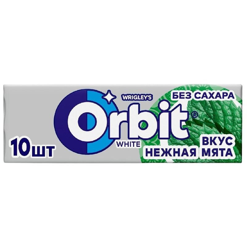 Изображение товара Жевательная резинка Orbit White Нежная мята без сахара 10 шт