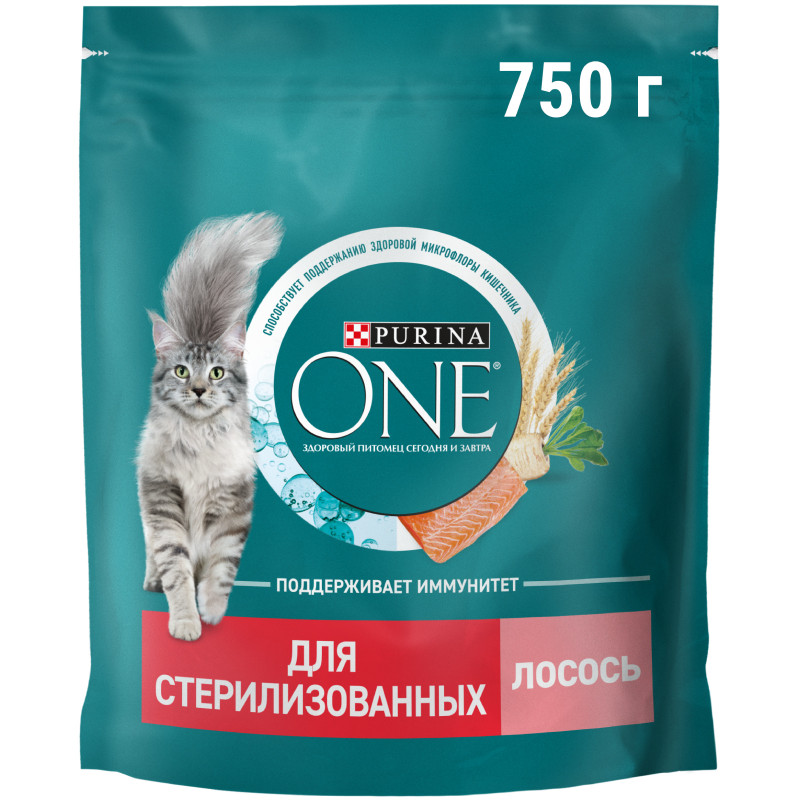 Изображение товара Сухой корм Purina One для стерилизованных кошек с лососем , 750г