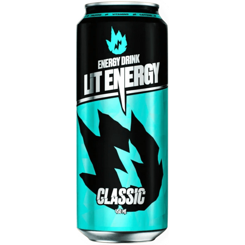 Изображение товара Напиток энергетический Lit Energy Classic со вкусом клюквы и барбариса тонизирующий газированный, 450мл