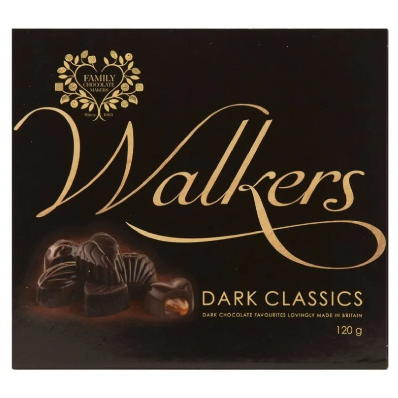 Изображение товара Конфеты Walkers Ассорти шоколадные с начинками в тёмном шоколаде, 120г
