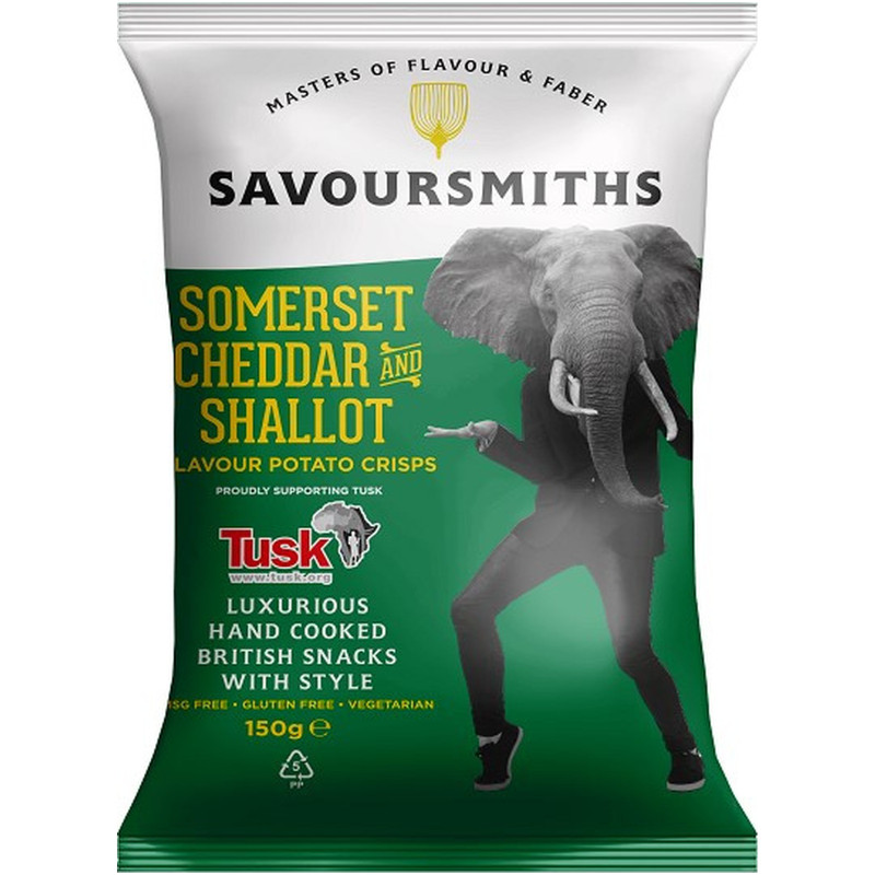 Изображение товара Чипсы Savoursmiths с сыром чеддер и луком-шалот, 150г