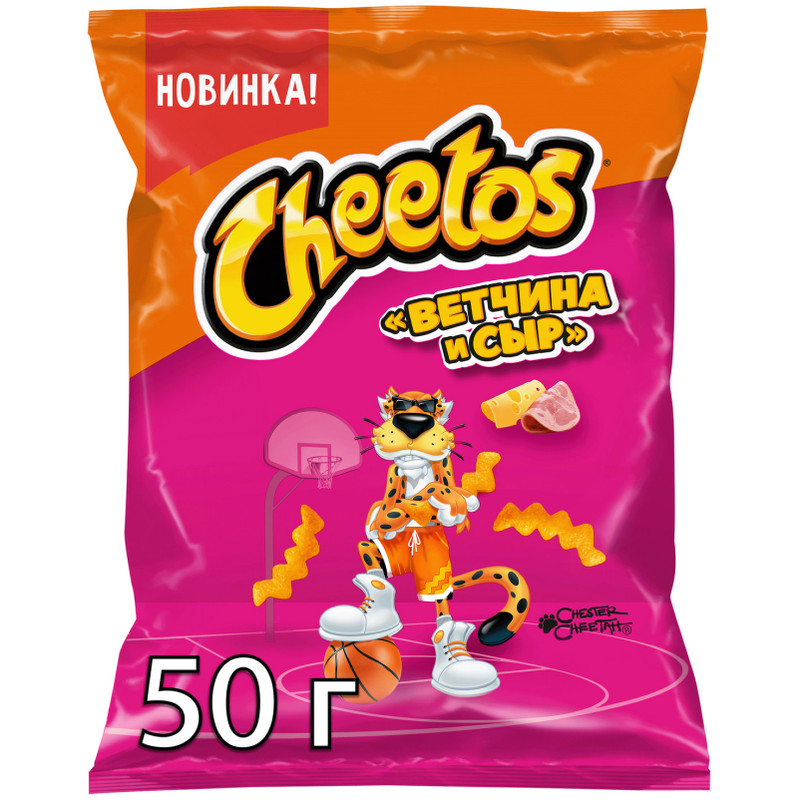 Изображение товара Снеки Cheetos Ветчина и сыр кукурузные, 50г