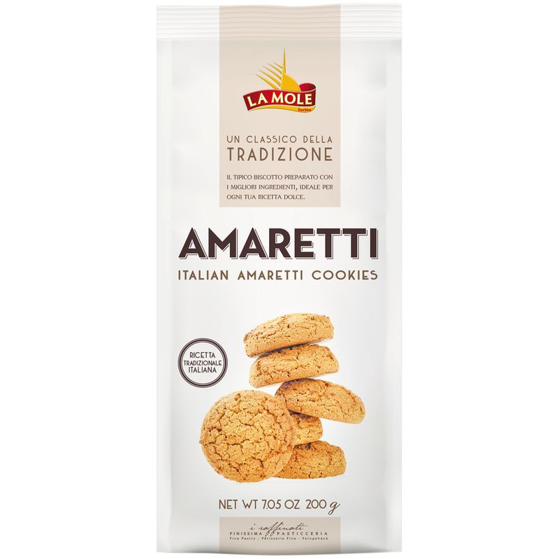 Изображение товара Печенье La Mole Amaretti 200 г итальянский десерт