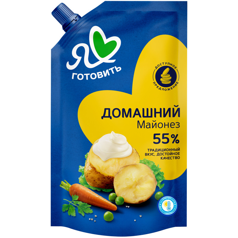 Изображение товара Майонез Я люблю готовить Домашний 55%, 600мл